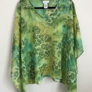 Green tunic top